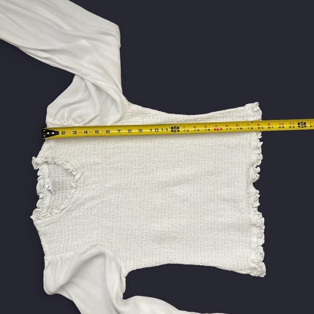 VENUS White Textured Blouse - Picture 3 of 5
